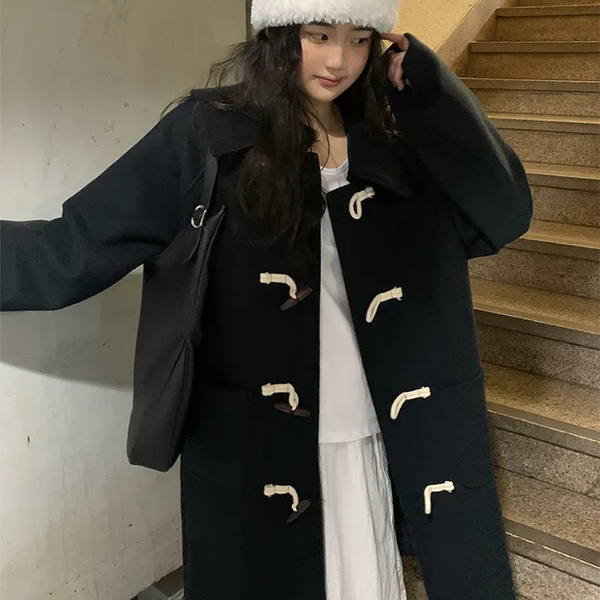 Quilted duffel long coat