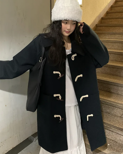 Quilted duffel long coat