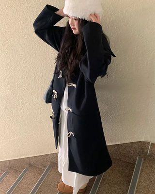 Quilted duffel long coat
