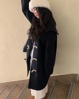 Quilted duffel long coat