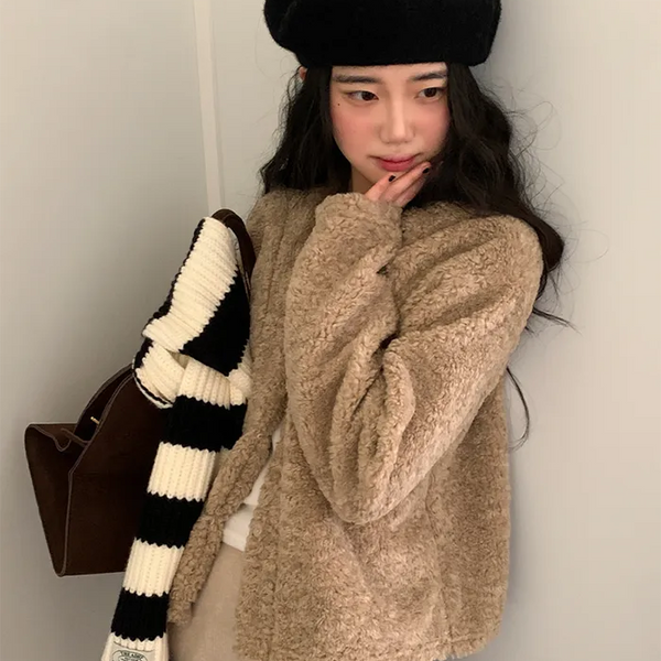 Bouclé fur jacket