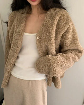 Bouclé fur jacket