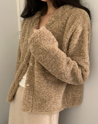 Bouclé fur jacket