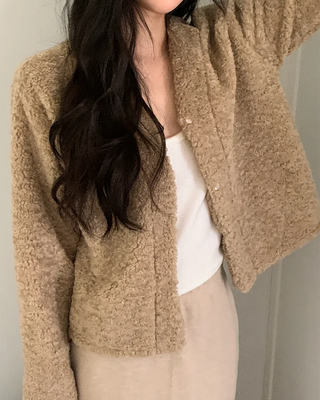 Bouclé fur jacket