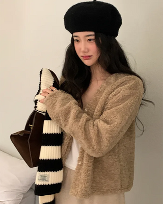 Bouclé fur jacket
