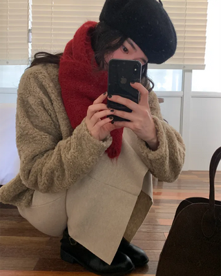 Bouclé fur jacket