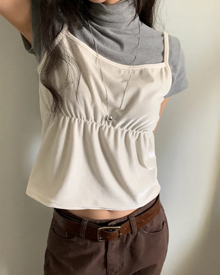 Velvet bustier camisole