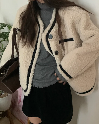 Suede Dumble Boa Shearling Coat