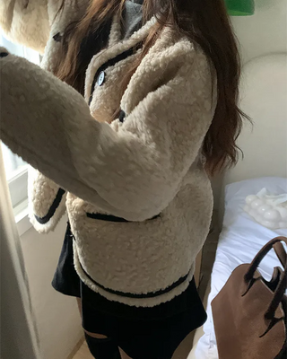 Suede Dumble Boa Shearling Coat