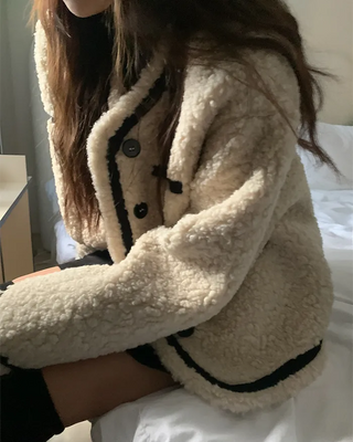 Suede Dumble Boa Shearling Coat