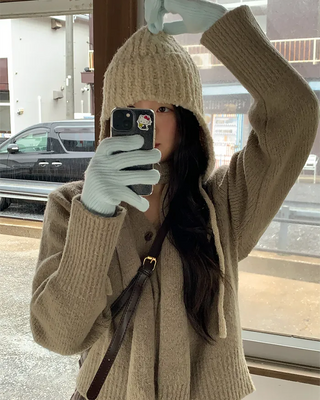 [Smartphone Compatible] Knit Gloves