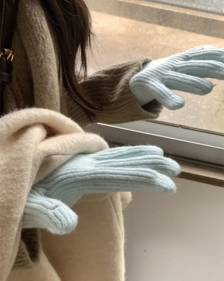 [Smartphone Compatible] Knit Gloves