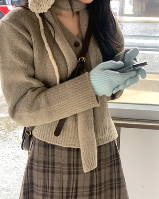 [Smartphone Compatible] Knit Gloves