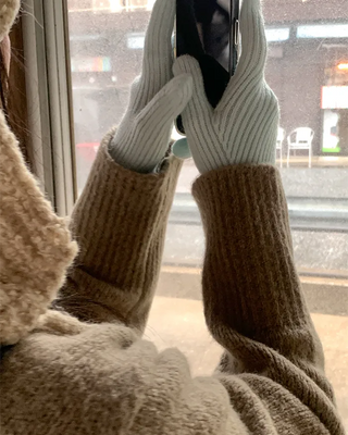 [Smartphone Compatible] Knit Gloves