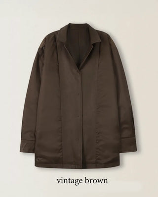 Vegan leather half trench coat