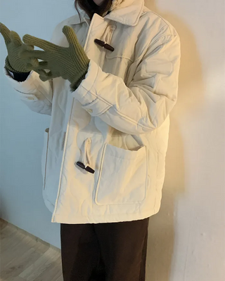 [Smartphone Compatible] Two-Tone Knit Gloves