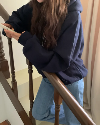 Oversized fleece-lined hooded parka