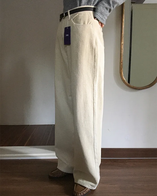 Corduroy wide-leg pants
