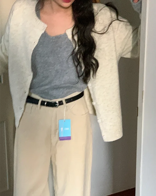Corduroy wide-leg pants