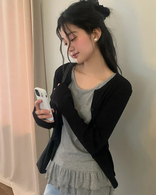 (4 colors) Spun Rib Cardigan