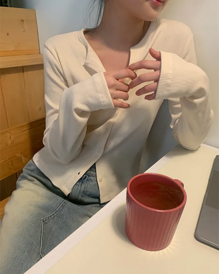 (4 colors) Spun Rib Cardigan