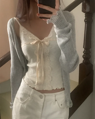 Lace Ribbon Camisole Top
