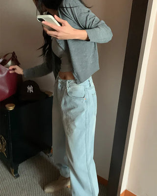 Round knit cardigan