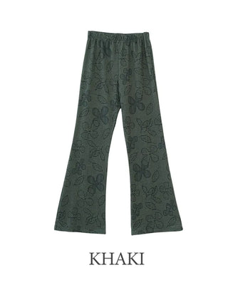 Bootcut elastic waist pants