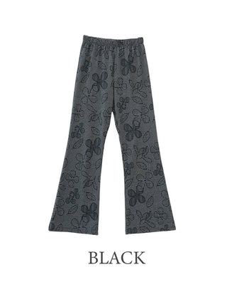 Bootcut elastic waist pants
