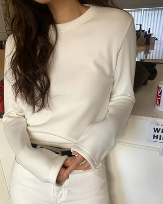 Basic Round Long-Sleeve T-Shirt