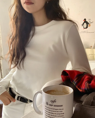 Basic Round Long-Sleeve T-Shirt