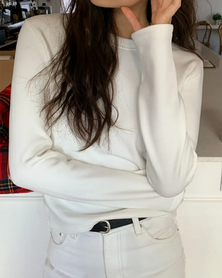 Basic Round Long-Sleeve T-Shirt