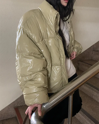 Glossy down jacket