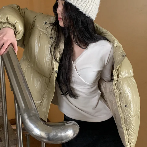 Glossy down jacket