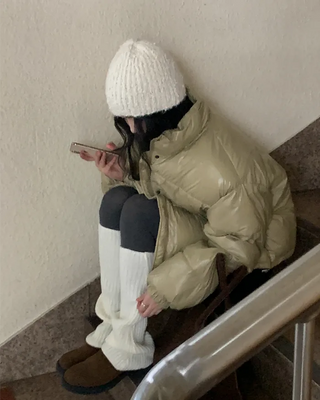 Glossy down jacket