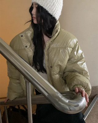 Glossy down jacket