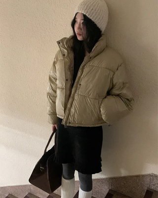 Glossy down jacket