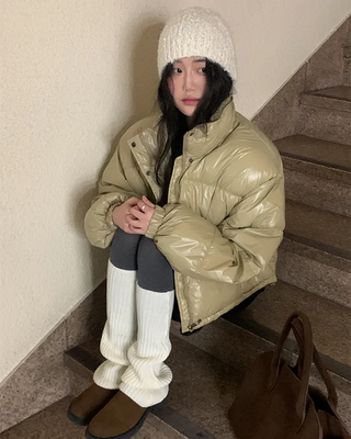 Glossy down jacket