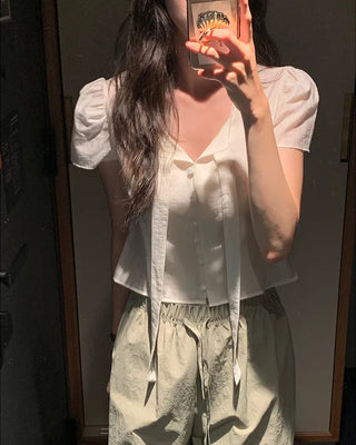 Thai puff blouse