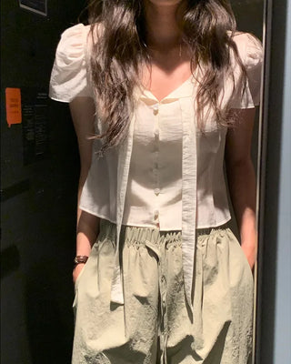 Thai puff blouse