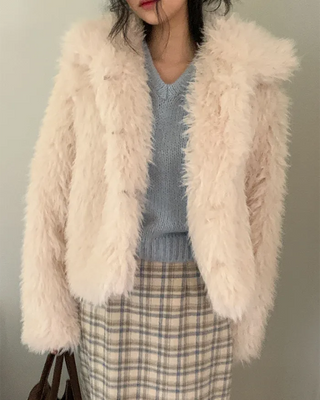 [December Limited SALE] Extra Warm Fur Jacket with Pockets to Reduce Shedding