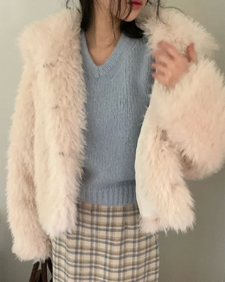 [December Limited SALE] Extra Warm Fur Jacket with Pockets to Reduce Shedding