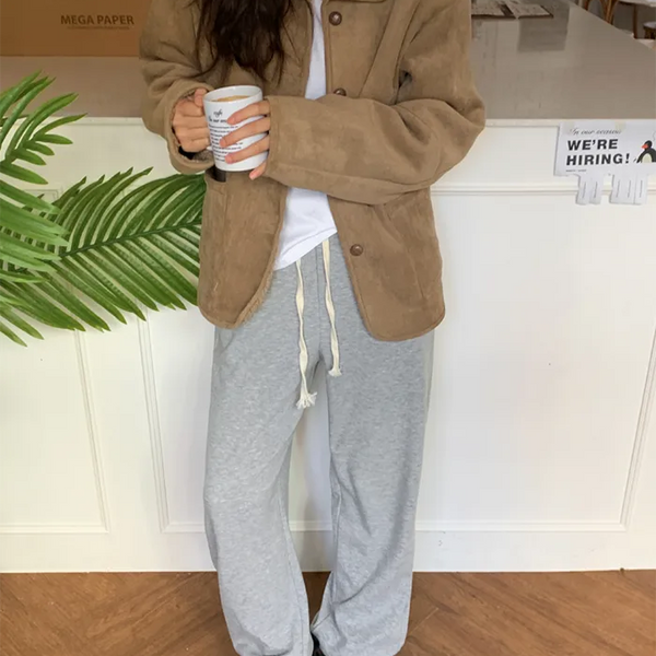 Fleece-lined jogger pants