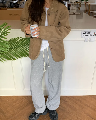 Fleece-lined jogger pants