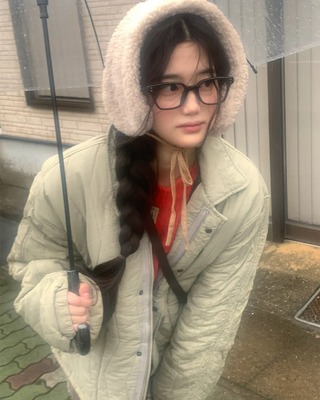 Quilted down jacket