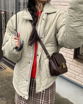 Quilted down jacket