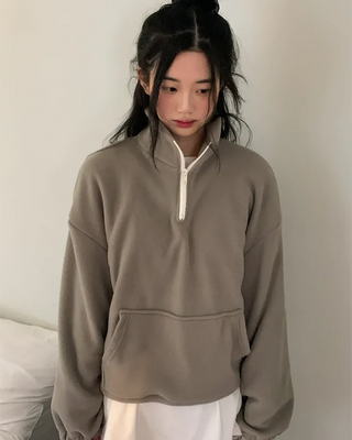 Oversized basic peach brushed T-shirt