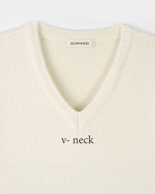[U-neck/V-neck] 2 types of standard basic knitwear
