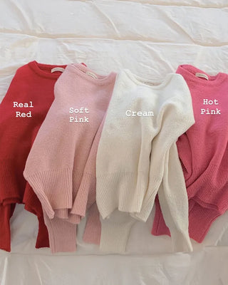 [U-neck/V-neck] 2 types of standard basic knitwear
