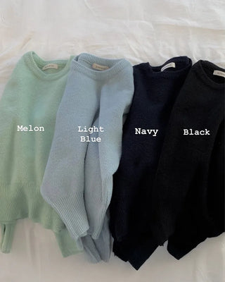 [U-neck/V-neck] 2 types of standard basic knitwear